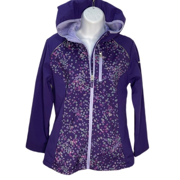 Free Country Girls Purple Jacket Faux Fur lined Inside Hoody Size 14/16 XXL - Picture 1 of 11